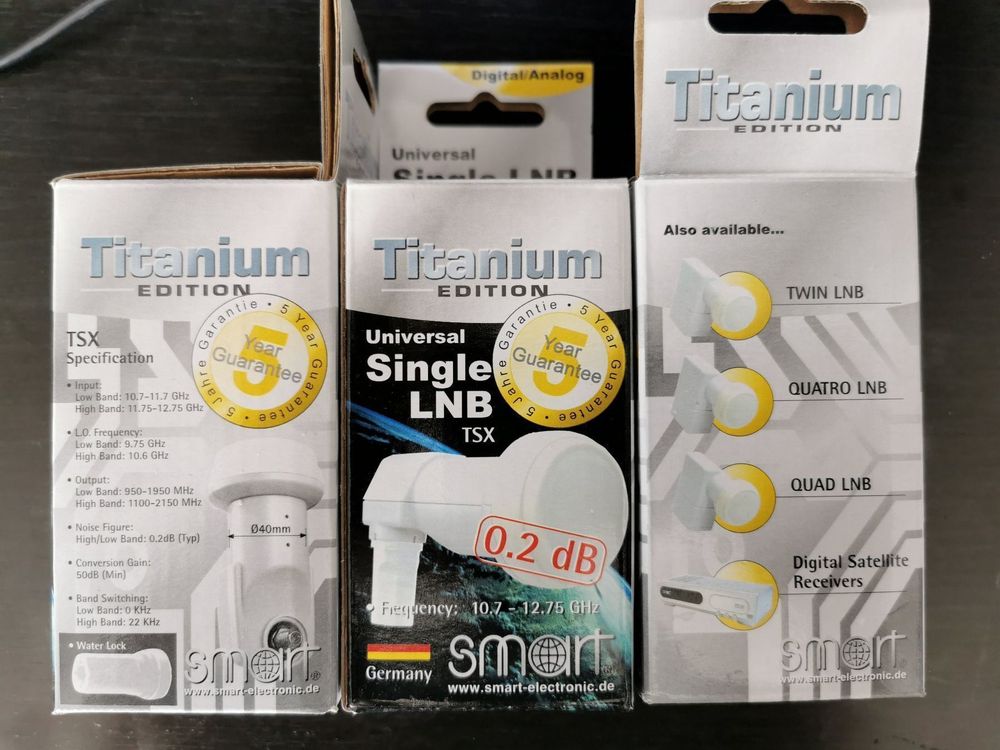 SATELITTEN LNB 3 x Smart Titanium EditionTS Single-LNB TSX (Neu (gemäss ...