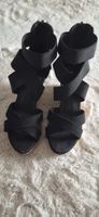 Damenschuhe Sandalen Keilabsatz Schwarz Grösse 35