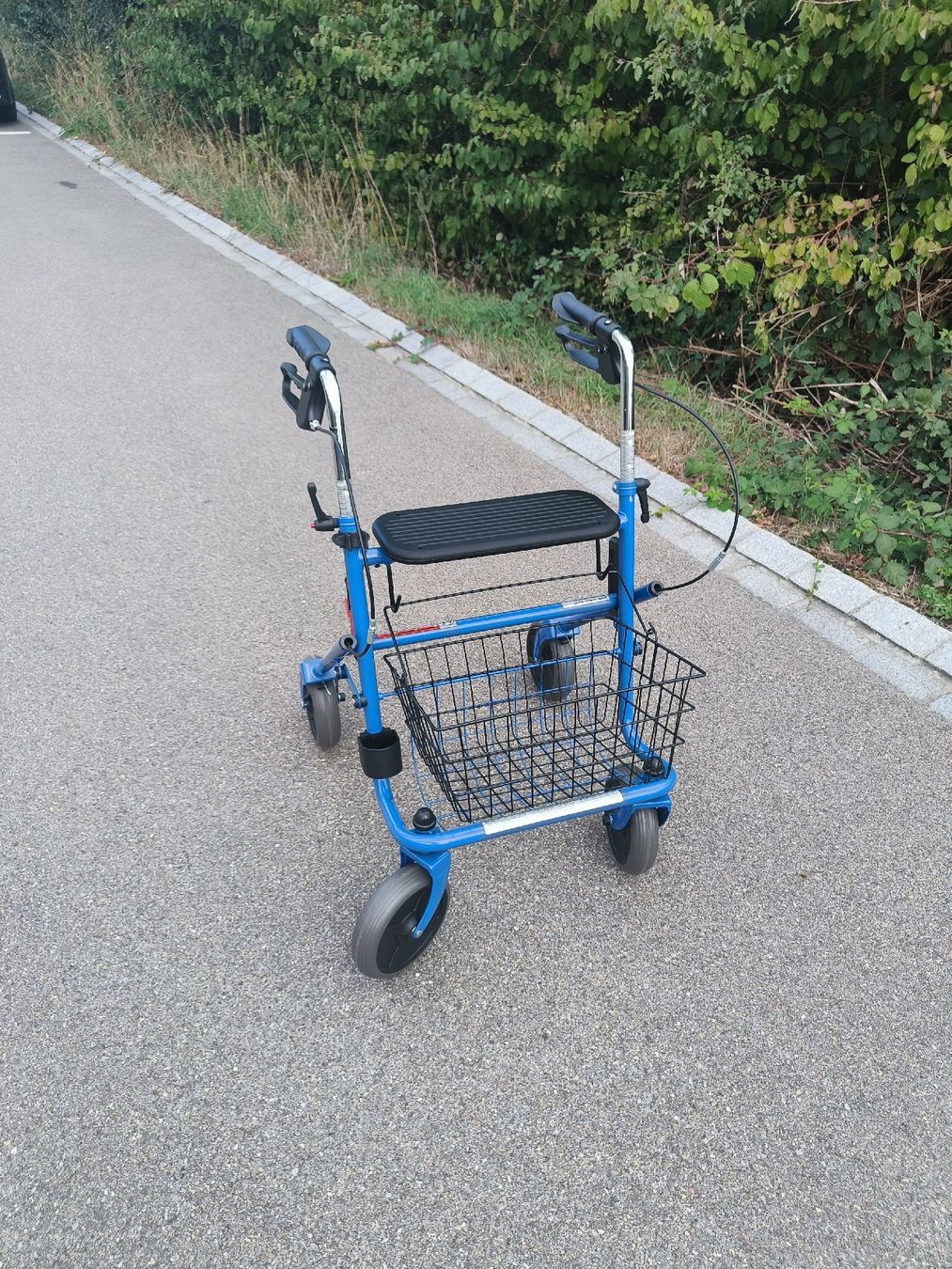 Gehhilfen: Rollator 4-Rad blau mit Einkaufskorb & Ablage – Gebraucht aus Dinhard von jan_mw5v 1