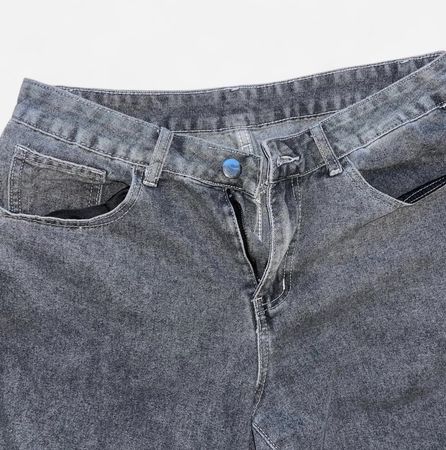 Jeans flare gris, taille M