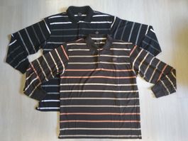 2 Polos Paul & Shark manches longues rayés XXL Vintage TBE 