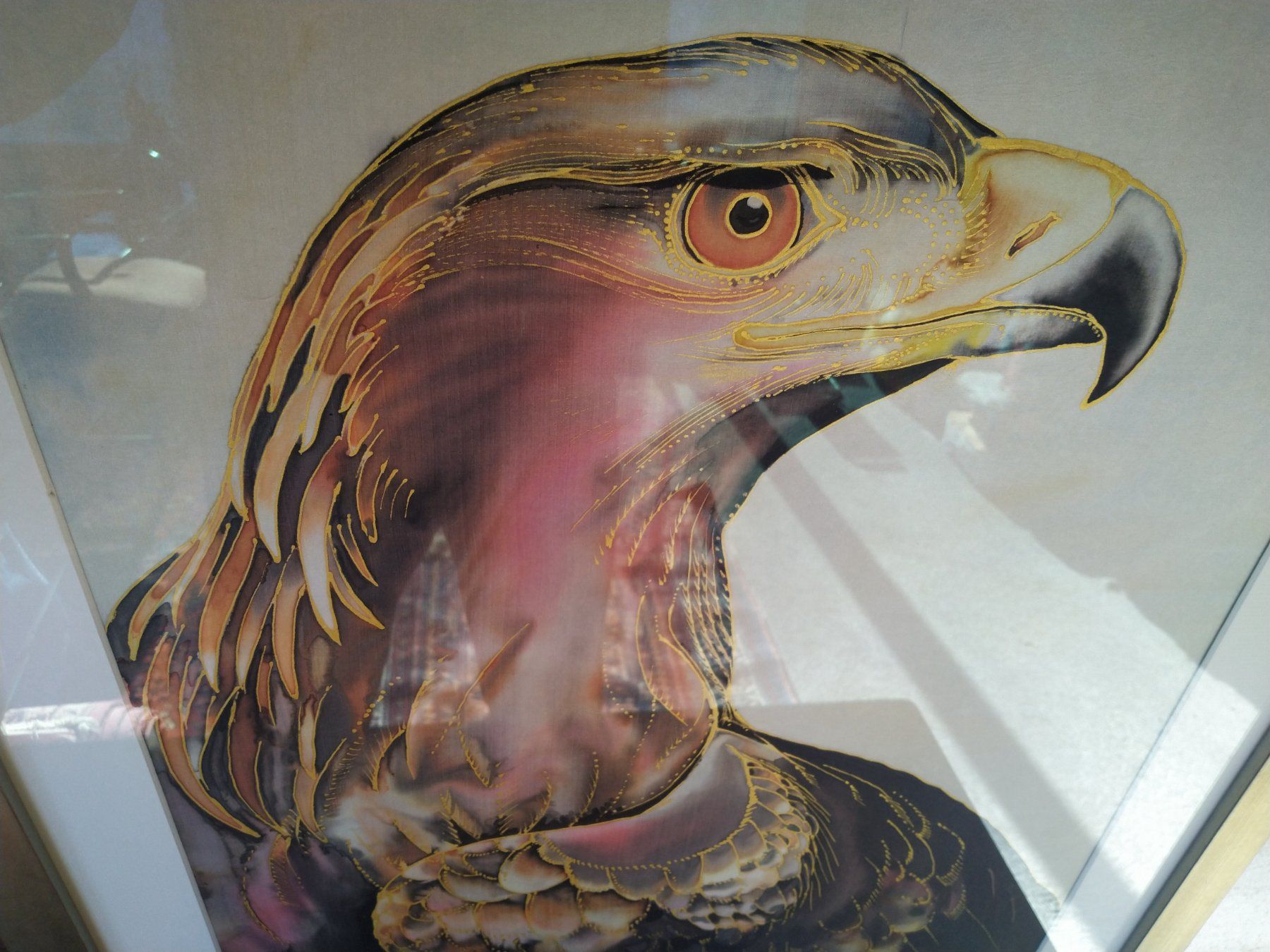 Poster & Bilder: Seidenbild Adler 54/74 – Gebraucht aus Weggis von cherry2000 1