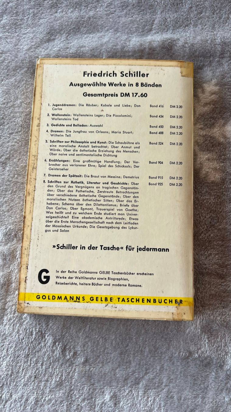 Bücher: Schiller Dramen: Maria Stuart, Wilhelm Tell – Gebraucht aus Schübelbach von Dolly990_2 1