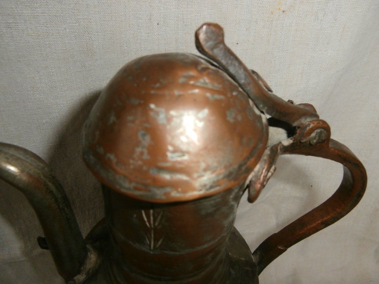 Karaffen: älterer Kupfer Krug mit Deckel – Gebraucht aus Rüschegg-Heubach von Ofen111