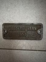Giesserei Bern 1933 metal plaque sign 12cm wide