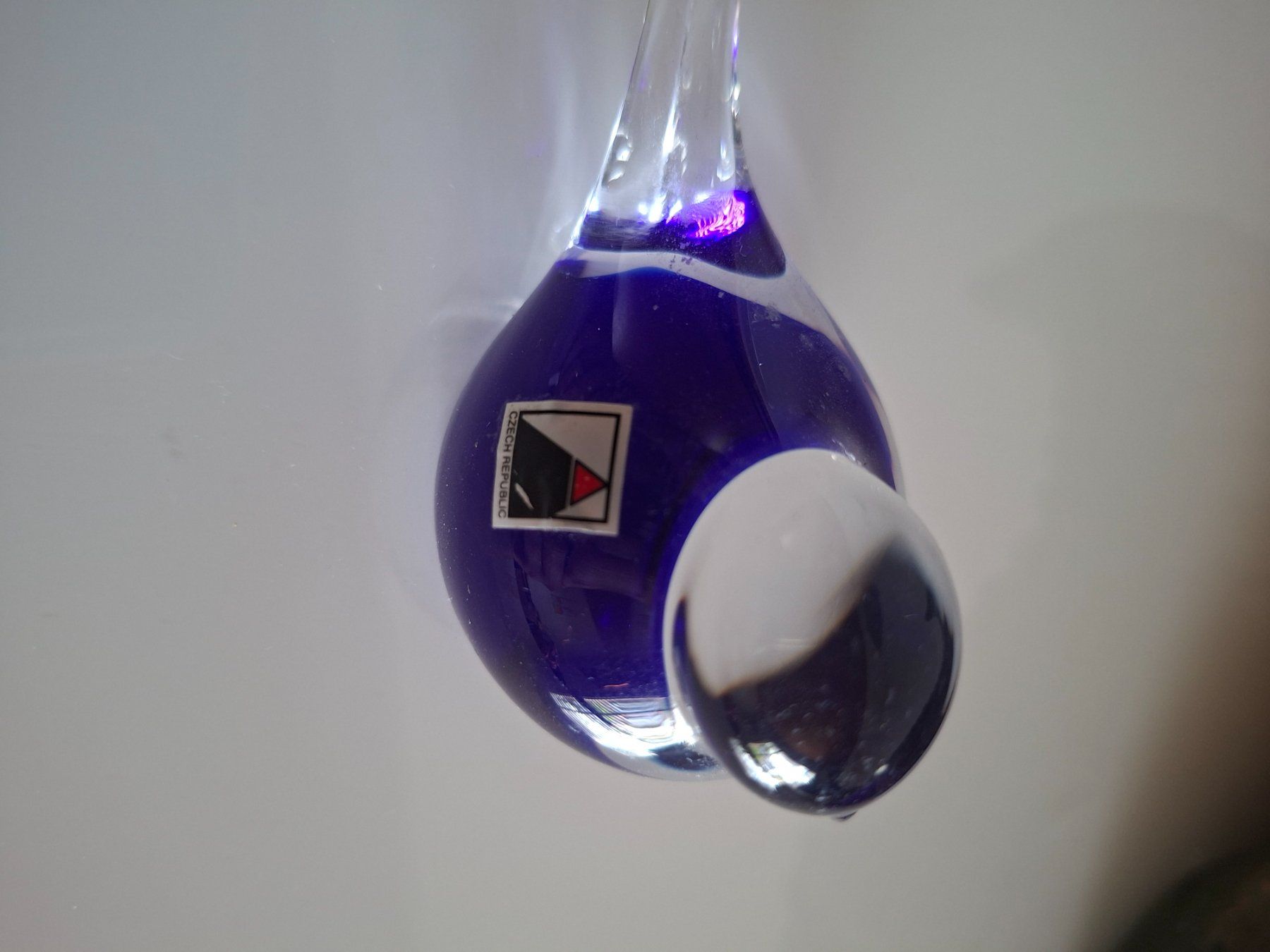 Statuette: Vogel Glas figur blau Glasdeko – Usato da Erlinsbach venduto da pfunky 1