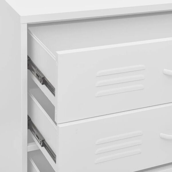Cassettiere: Commode Blanc 80x35x101,5 cm Acier – Nuovo e nell'imballaggio originale da Palézieux venduto da bantouklan1 6