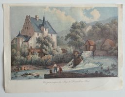 Schweizer Landschaftsdruck Genive LithographieVintage