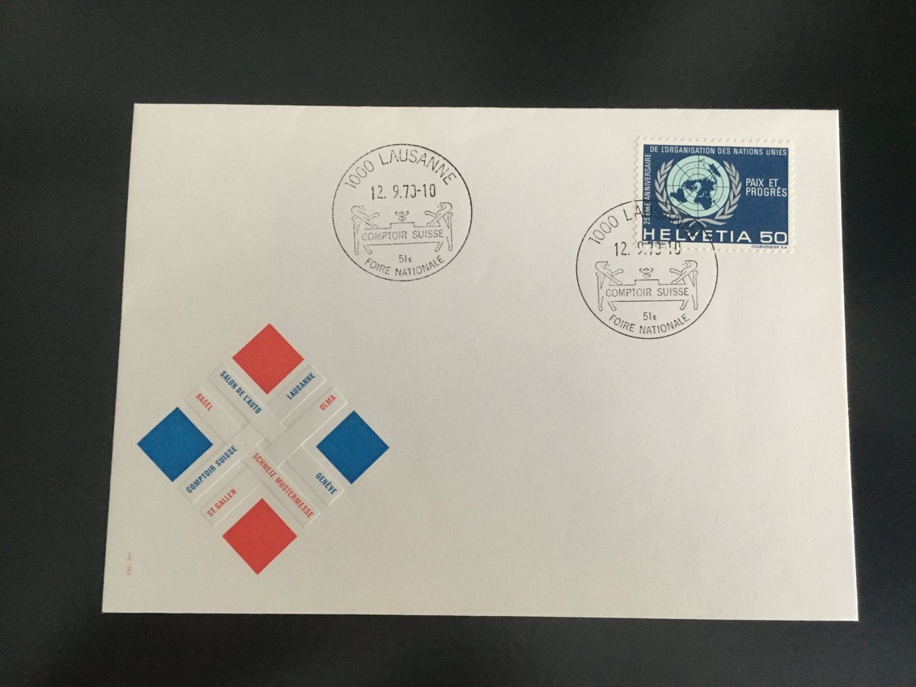 Alle Briefmarken: 1973 / Comptoir Suisse / Speziel FDC – Gebraucht aus Grand-Lancy von Dany1973
