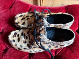 Mokassins „Leopard“ Pferdehaar, SIOUX, Größe 38 1/2