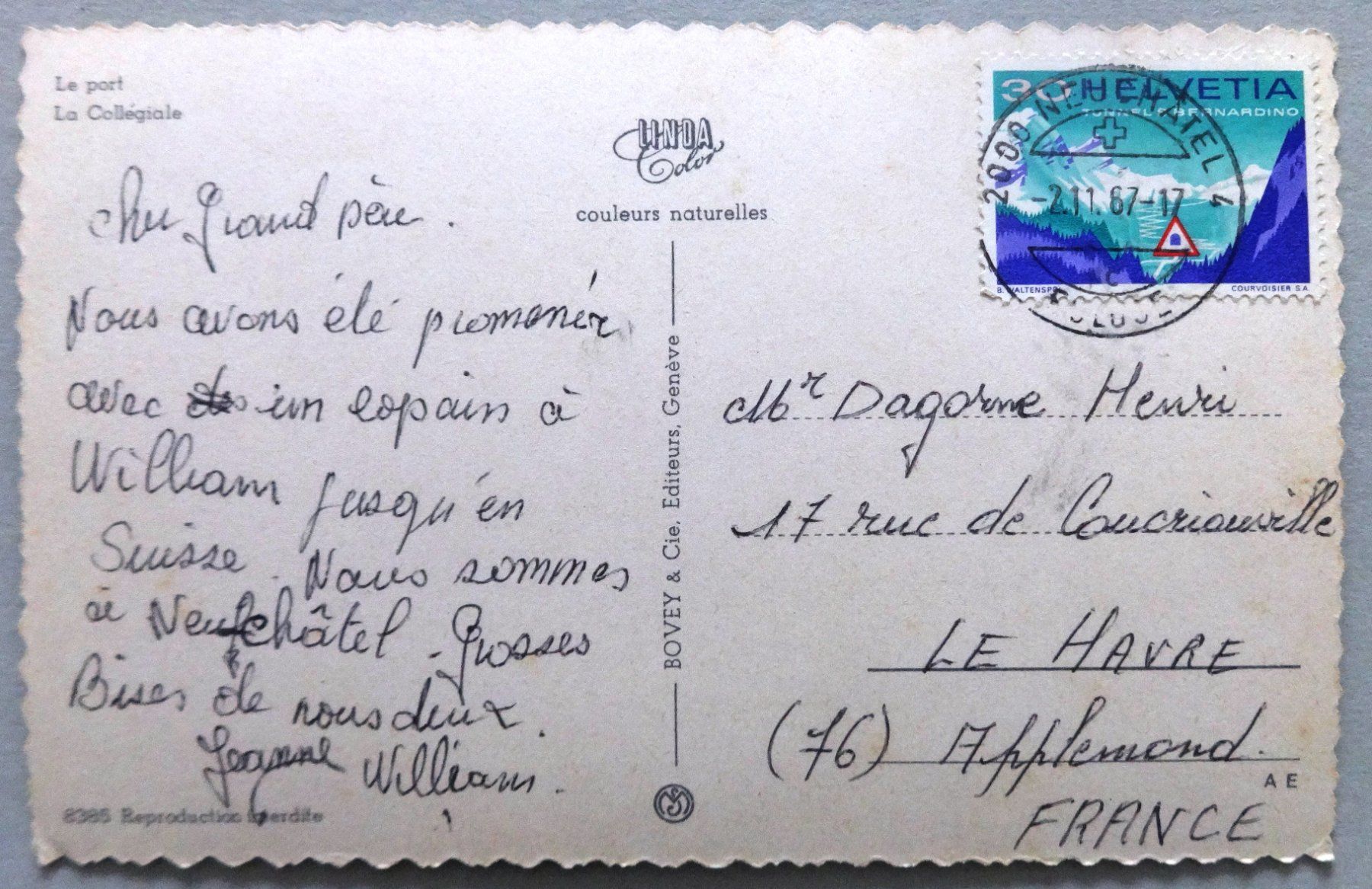 Cartoline postali: Souvenir de Neuchâtel – Usato da Fétigny venduto da Billy2miny 1