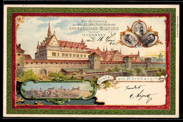 Cancelleria postale: Litho Nürnberg, 50 jähriges Jubiläum  – Usato da Berlin venduto da bartko-reher