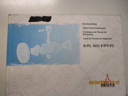 Deutz B/FL 1011 F/FT/FL - Ersatzteilliste / Katalog