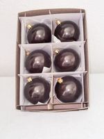 Schwarz matte Christbaumkugeln 8cm, von Globus, 6 Stk, neu!