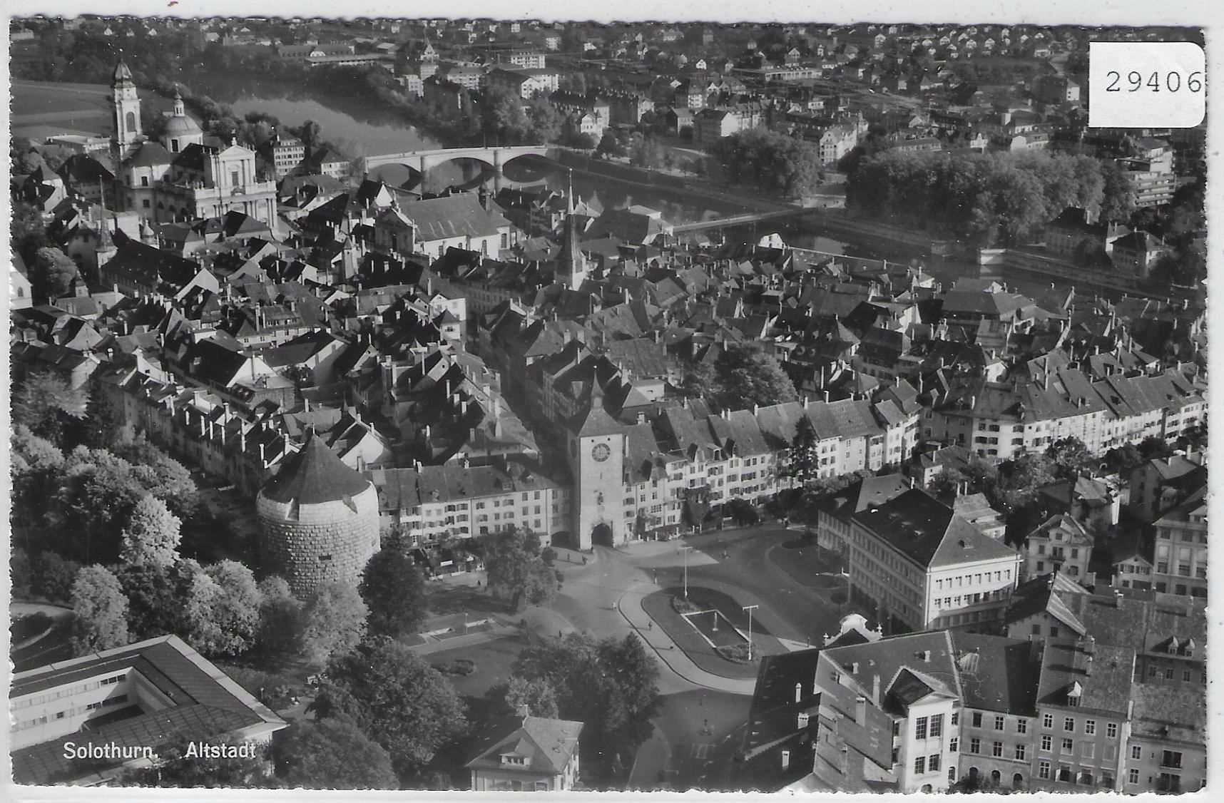 Cartoline postali: Flugaufnahme Solothurn Altstadt – Usato da Ettingen venduto da Kartenplanet