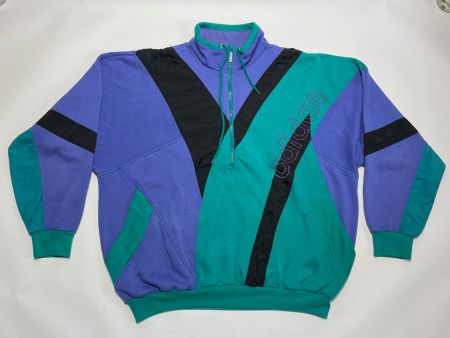Vintage 90s Adidas Pullover 1/4 Zip Made in Taiwan Sz XL