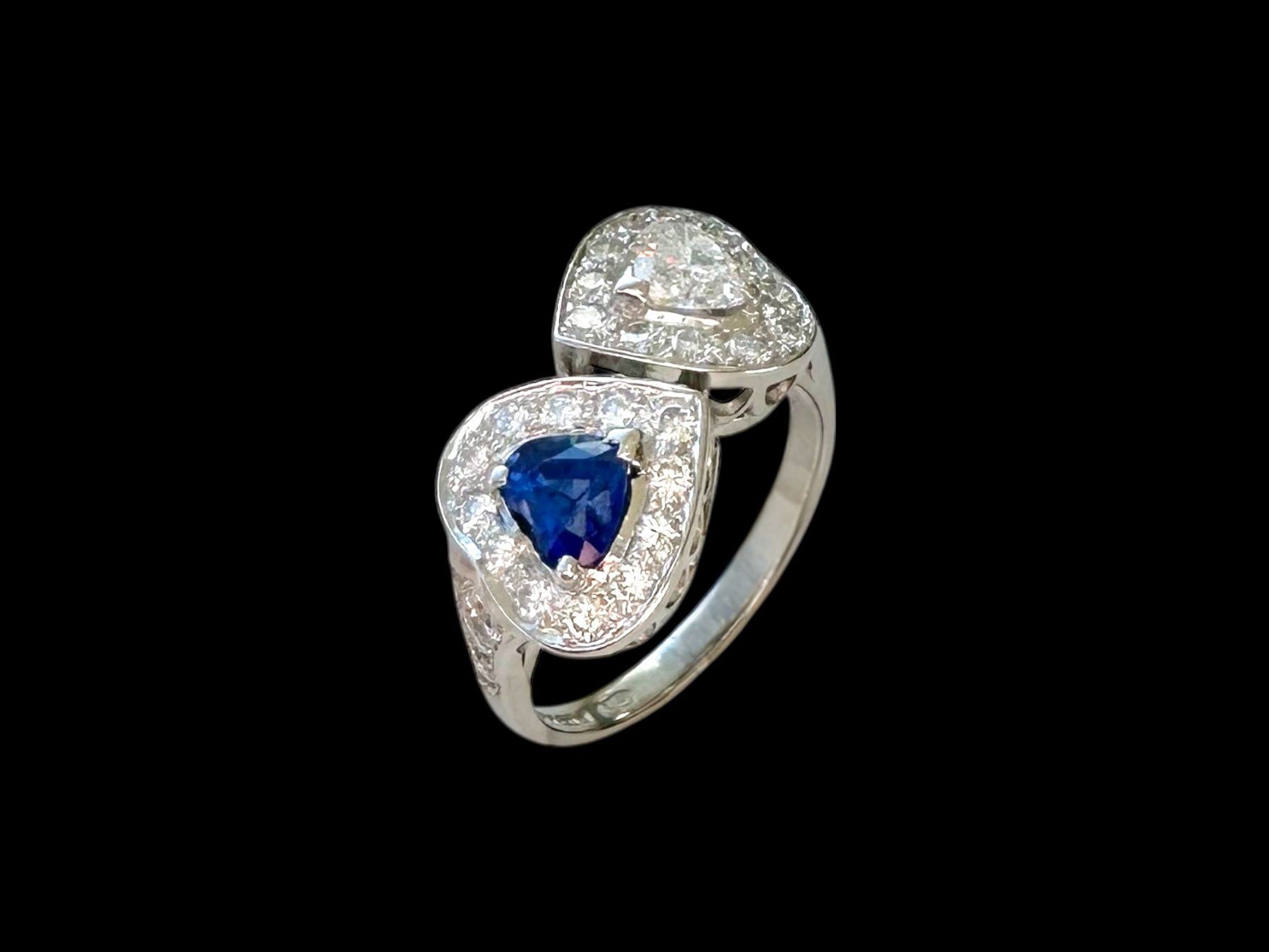 Anelli: LONDON 1986, Saphir - Diamant - Croisé-Ring – Usato da Zuzwil SG venduto da artimmo 4