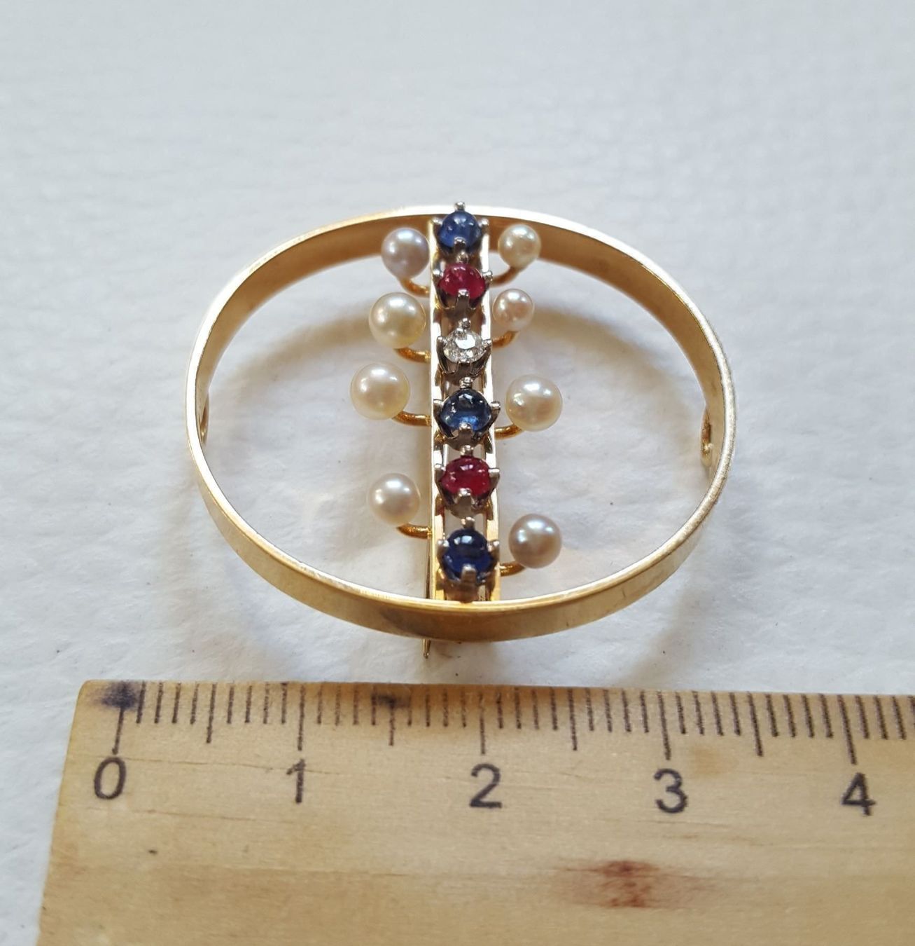 Spille & Fermagli: 750 Broche mit Brillant/Rubine/Saphire – Nuovo (secondo la descrizione) da Wald ZH venduto da Dasilver 2