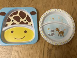 2 Children's Plates Skip Hop and Sterntaler 23 characters