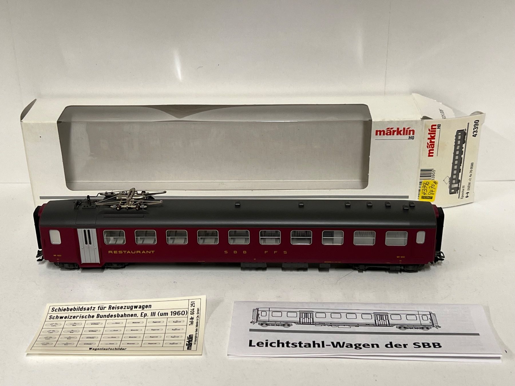 Märklin Modelleisenbahnen: Märklin 43390 EPOCHE lll SBB Restaurant H0 AC – Gebraucht aus Neuenhof von ludovicco 3