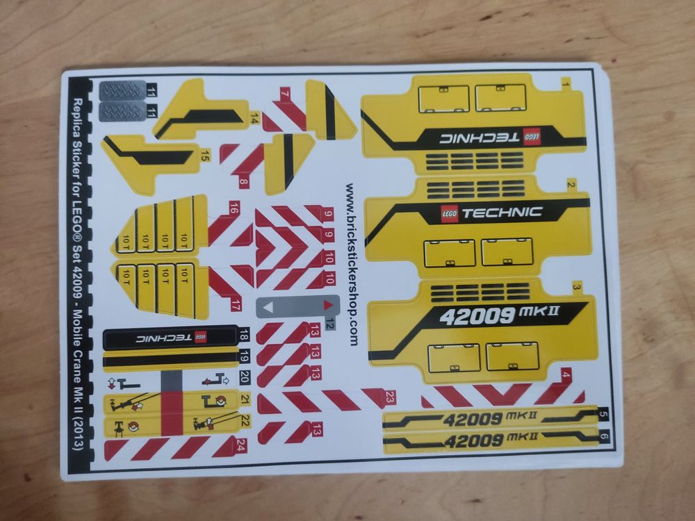 LEGO Technic 42009 Sticker Set, AufkleberSatz (Replika) Kaufen auf