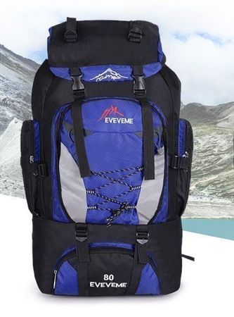 WanderRucksack und Reiserucksack 80L Blau