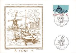 1966 Karte num. Niederländische Briefmarken Ausstellung