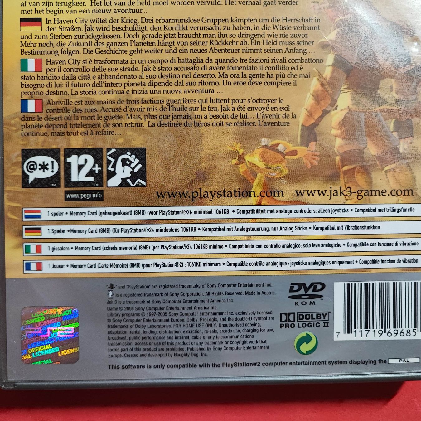 Sony Spiele: JAK 3 - PS2 – Gebraucht aus Dübendorf von  2
