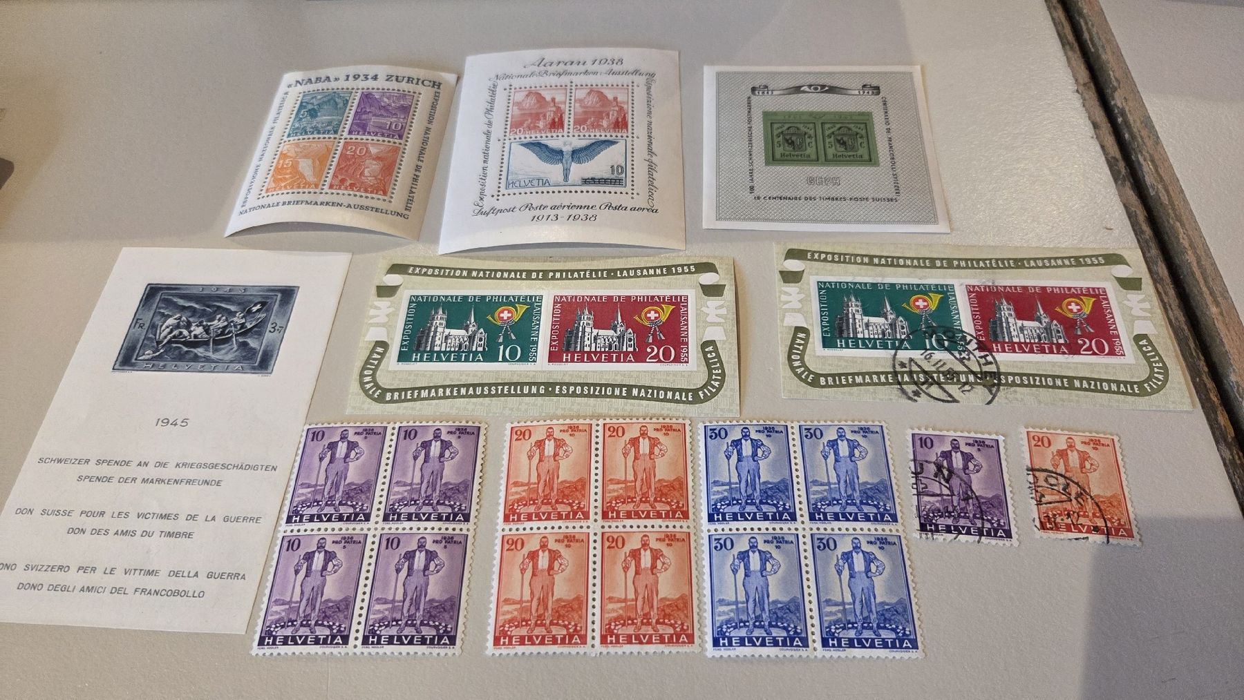 Alle Briefmarken: Lot Blocks und Sondermarken mit NABA Block – Gebraucht aus Arni AG von Moth68