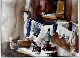Heinz Hofer - Aquarellmalerei „Sonnenplatz“