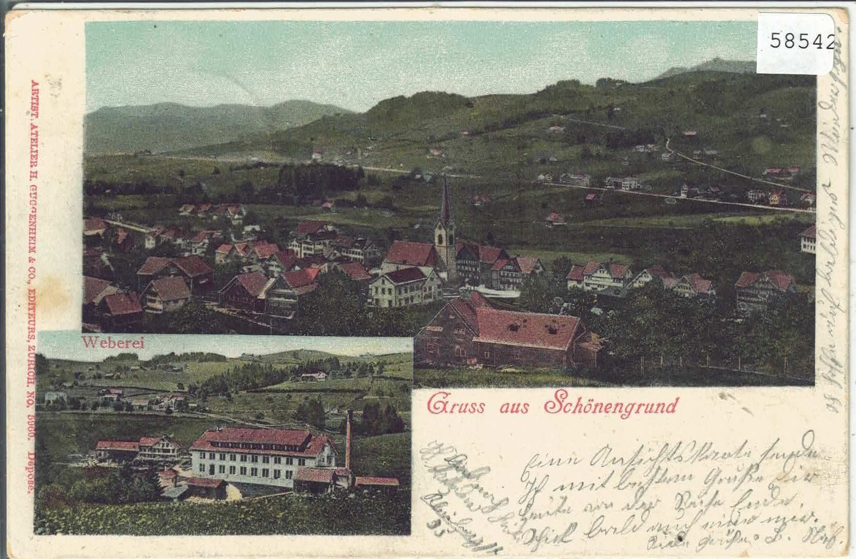 Cartoline postali: Gruss aus Schönengrund - Litho – Usato da Ettingen venduto da Kartenplanet