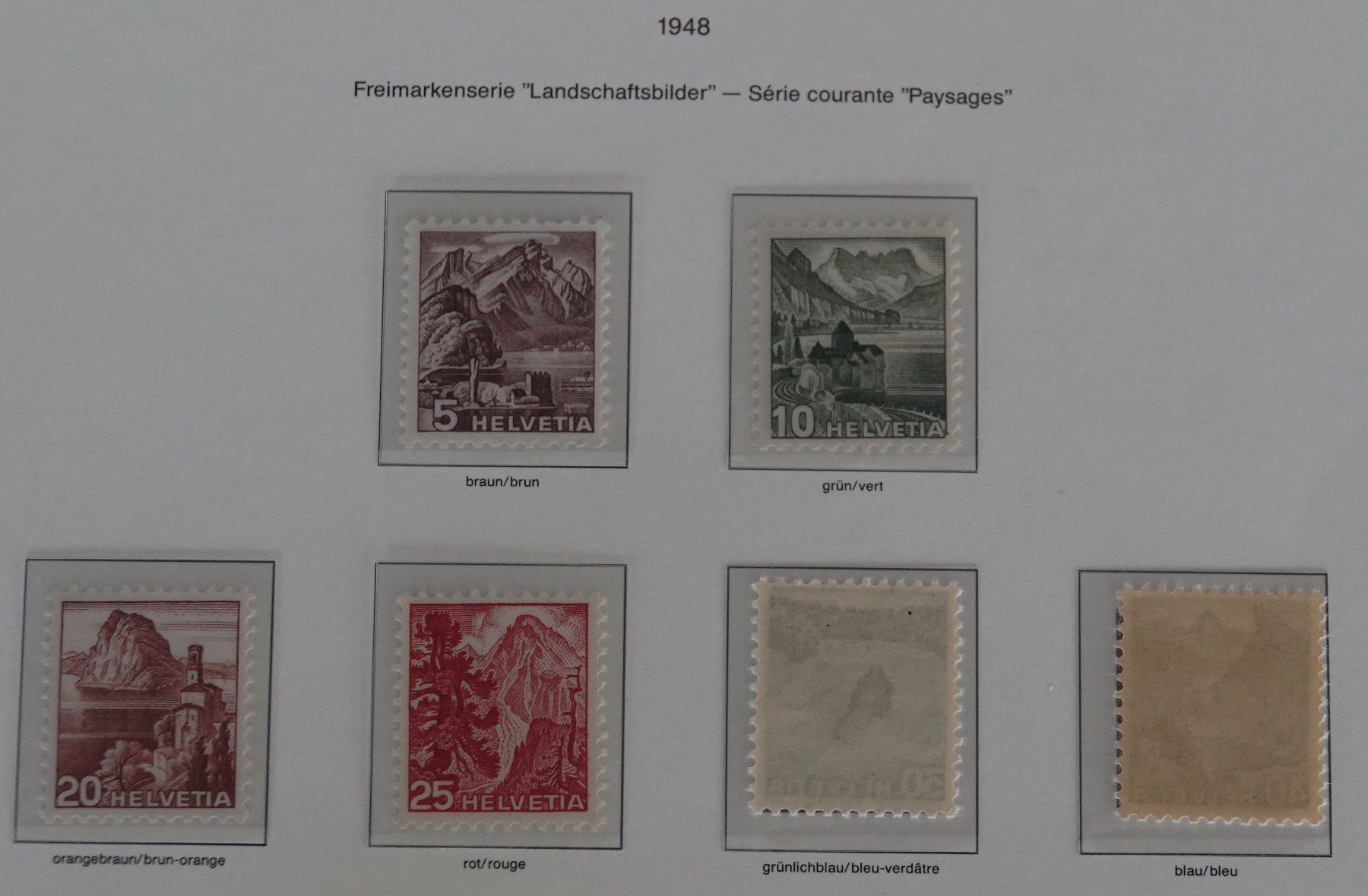 Tutti i francobolli: Landschaftsbilder 1948 ungestempelt – Nuovo (secondo la descrizione) da Goldau venduto da Bofi0 1