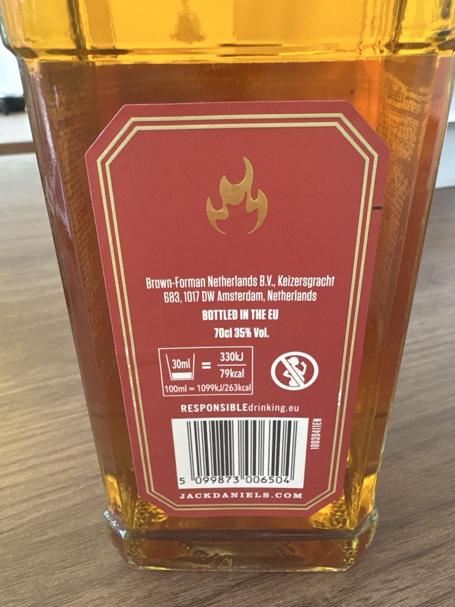Jack Daniels Spirituosen: Jack Daniel's Tennessee Fire Cinnamon Whisky 70cl – Neu und originalverpackt aus Zürich von  1