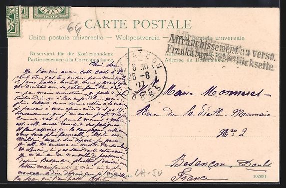 Ansichtskarten: AK Delémont, Avenue de la Gorne, 1907 – Gebraucht aus Berlin von bartko-reher 1