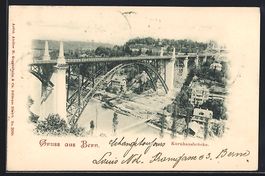 Bern, Kornhausbrücke aus der Vogelschau