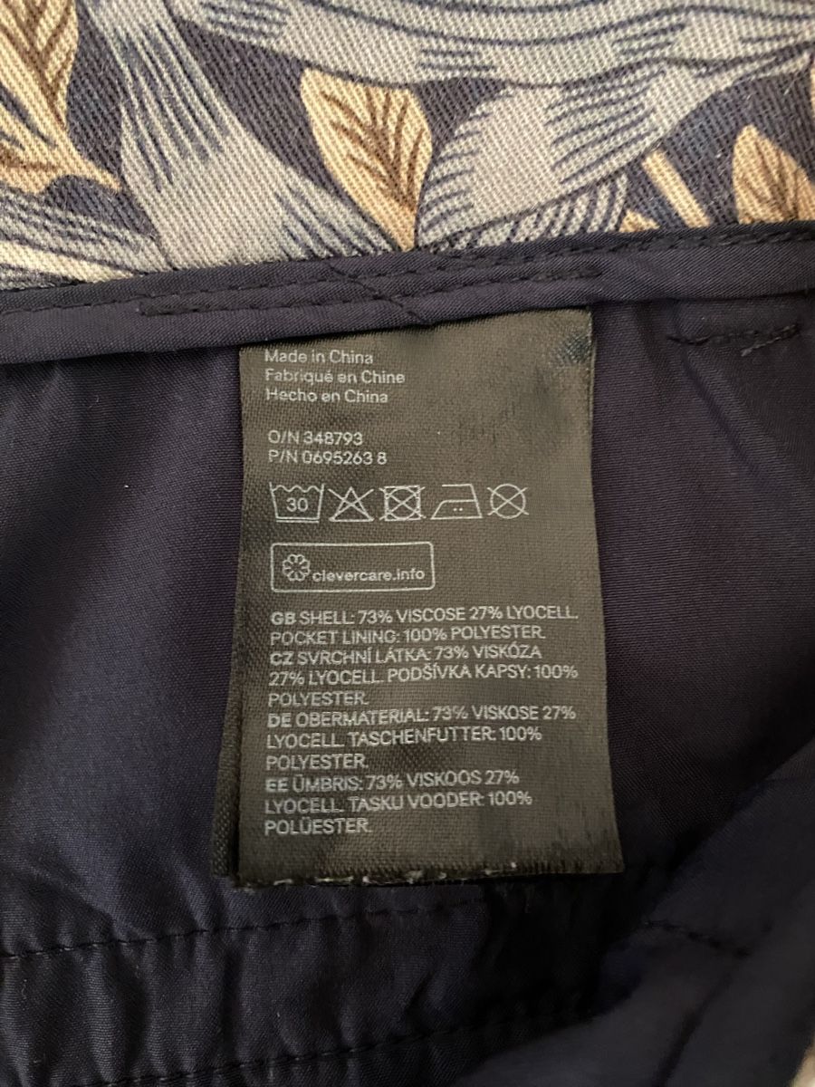 H&M Pantaloni: H&M Morris & Co. Hose, Gr. 40, Blumenmuster – Usato da St.Gallen venduto da Schischi86 1