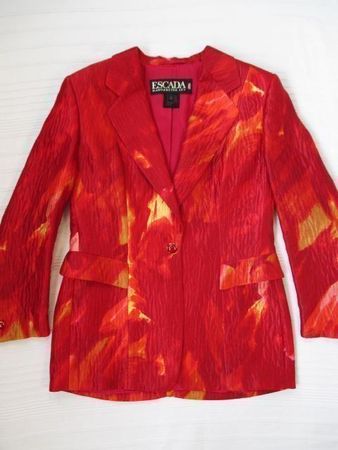 ESCADA - Margaretha Ley Vintage Blazer Jacke mit Seide Gr.40