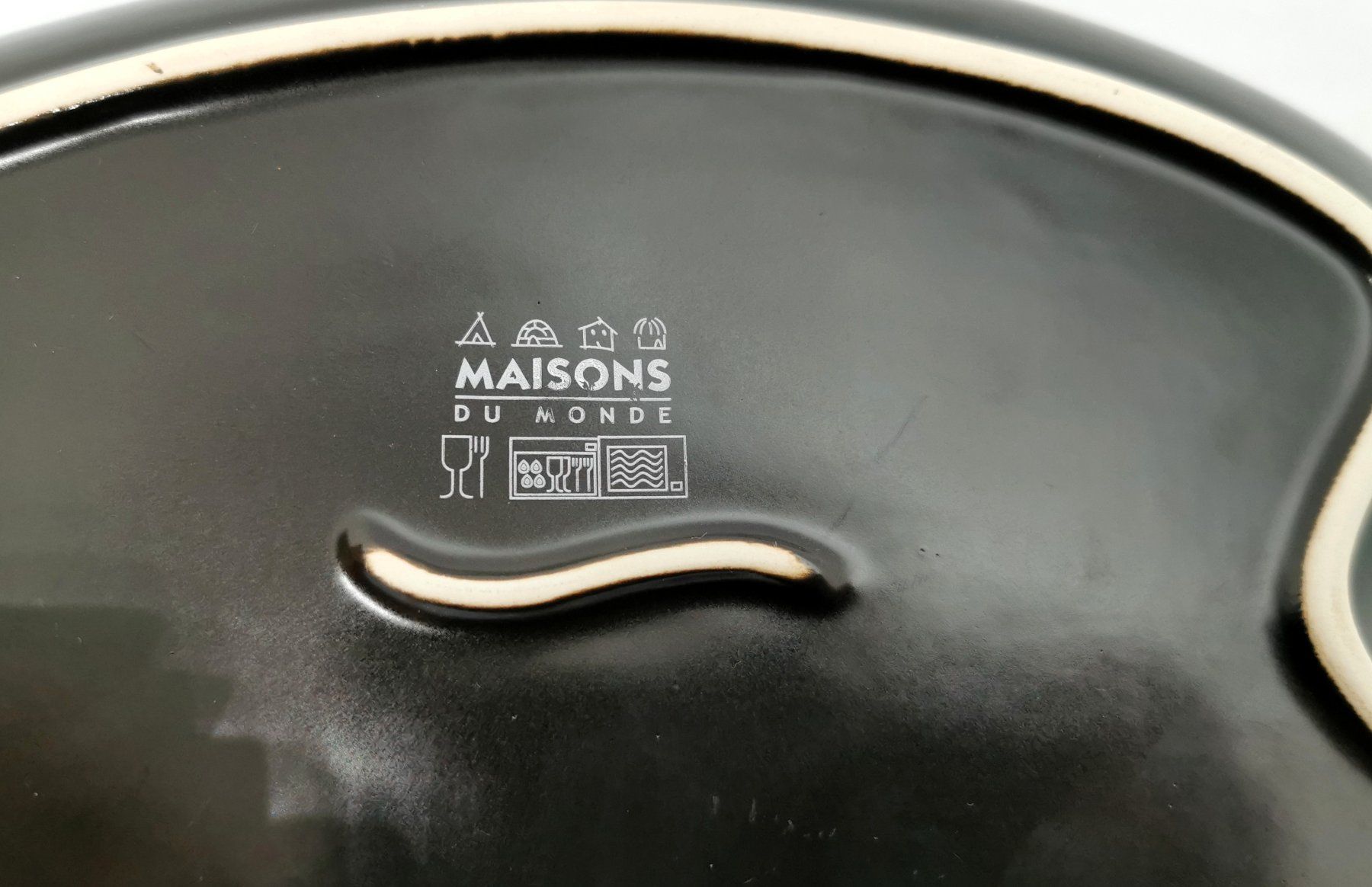 Maisons du monde Piatti di portata: Maisons du Monde plat feuille et 2 bols apéro – Usato da Tavannes venduto da Brocashop 3