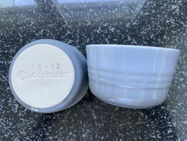 Le Creuset Töpfchen Set, hellgrau, Fabrikneu
