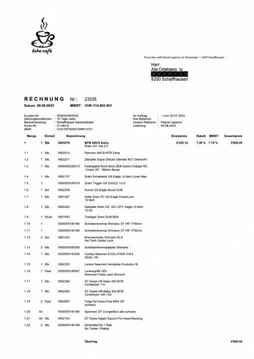 ARC8 Biciclette: ARC8 EXTRA Custom 2023 / Enduro Bike – Nuovo (secondo la descrizione) da Schaffhausen venduto da ata_j5hc 5