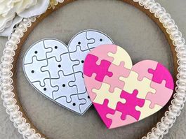 Stanzschablone Nr. 961, Herz Puzzle (Sizzix geeignet)