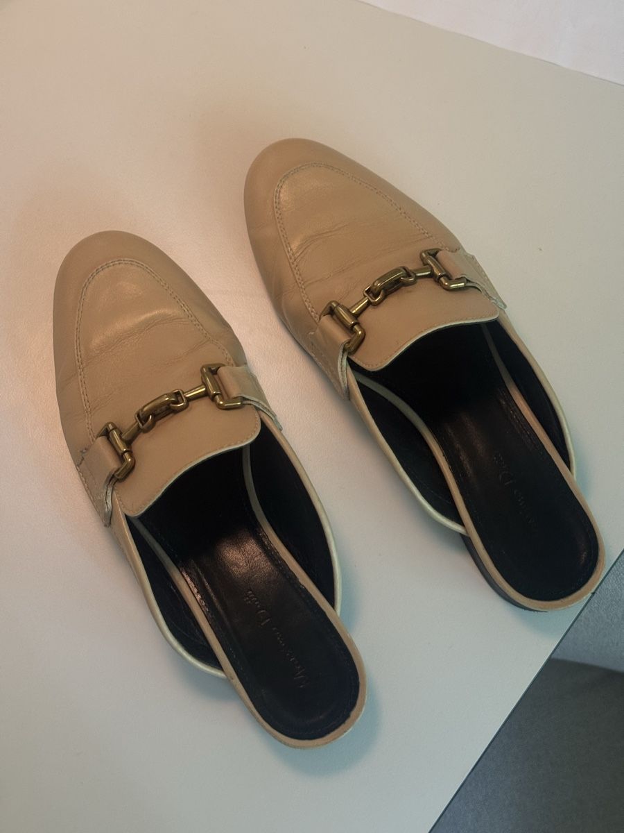 Massimo Dutti Scarpe da donna: Beige Leather Loafers Mules Size 37 – Usato da Zürich venduto da Anastasiya_g