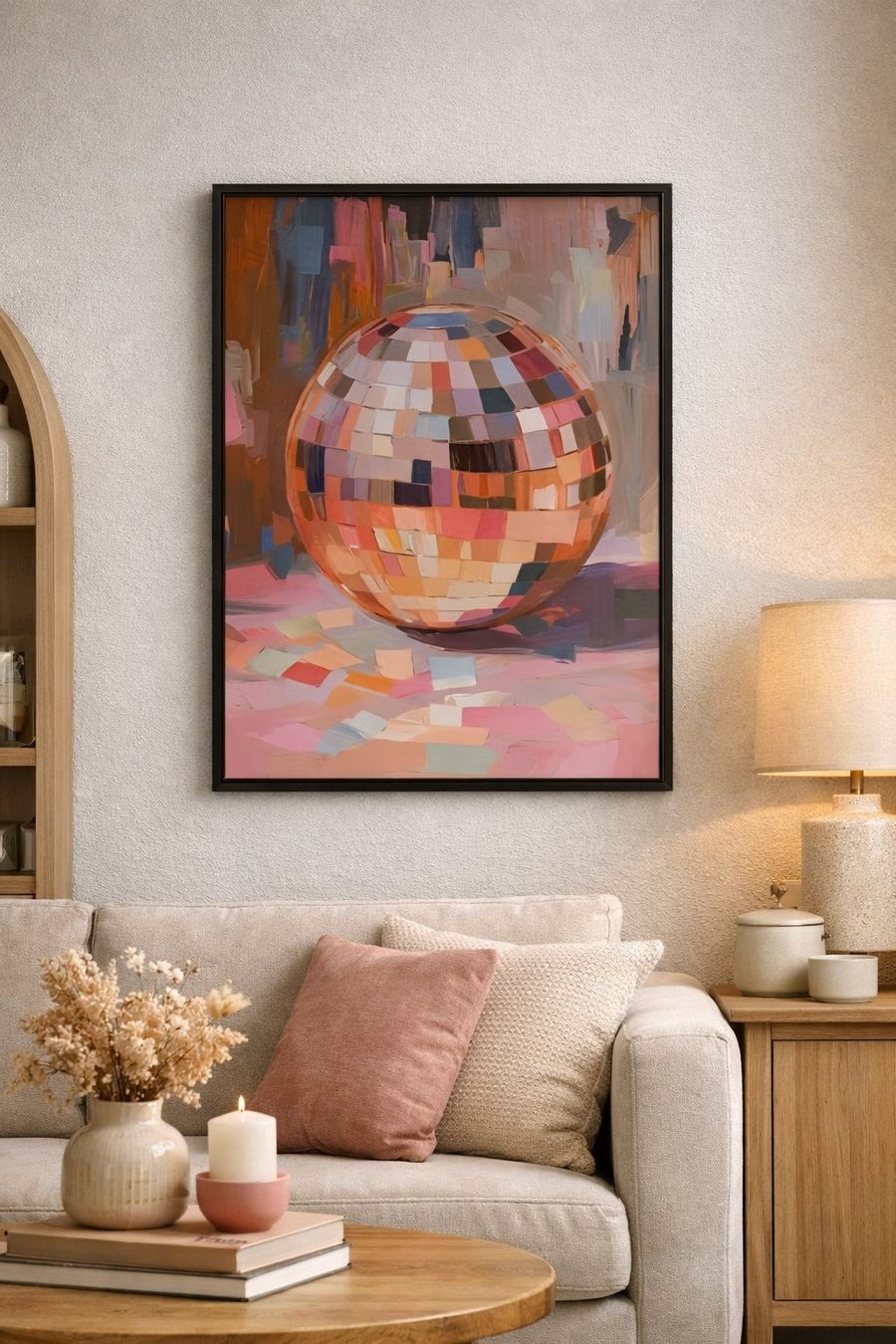 Poster & Bilder: Poster affiche Impression Boule Disco Vintage rétro déco – Neu und originalverpackt aus Meyrin von Nostalgica 1
