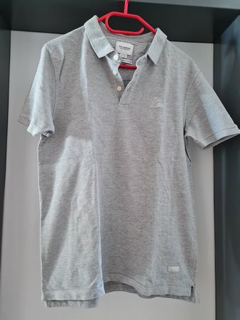Neuw. Polo-Shirt kurzarm - hellgrau - Gr.L