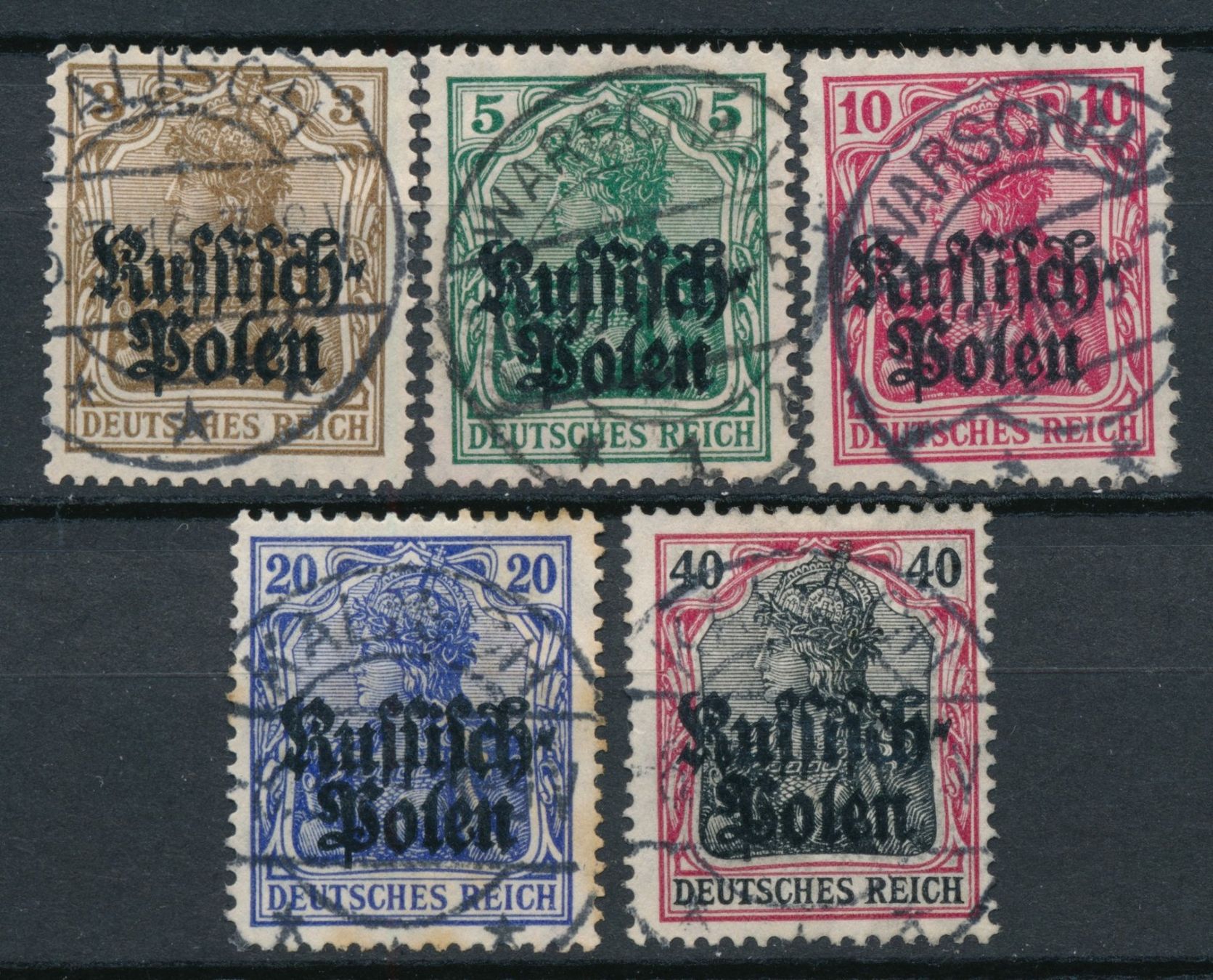 Tutti i francobolli: DR Polen 1 - 5 – Usato da Bonau venduto da Profila3