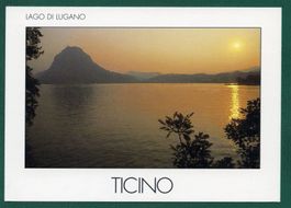 Lago di Lugano e San Salvatore, ungelaufen, Grossformat