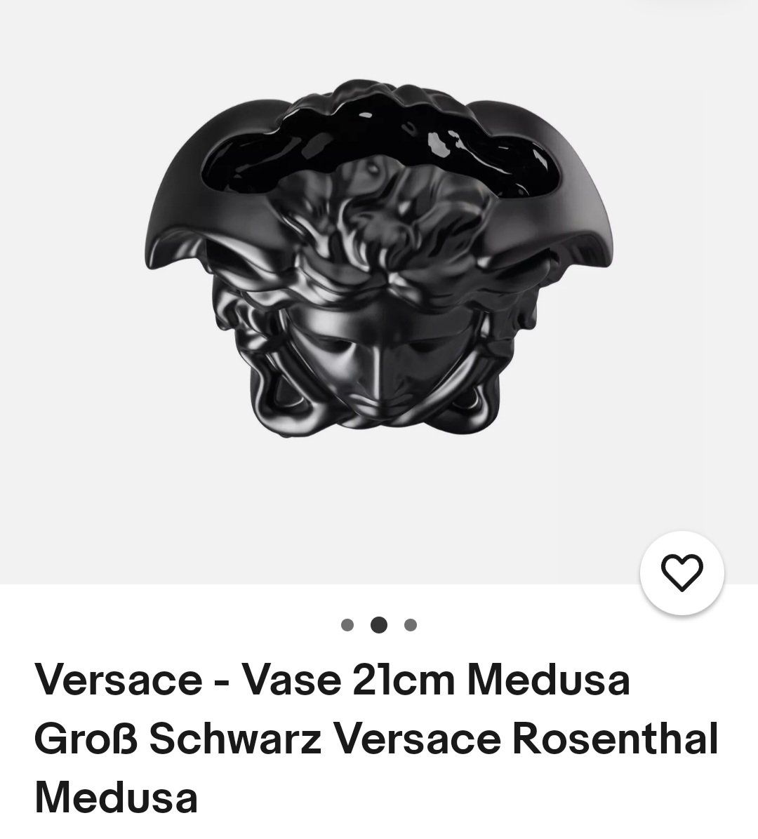 Versace Vasen & Gefässe: Vase - Versace Medusa - 21cm Fabrikneu – Neu (gemäss Beschreibung) aus KLOTEN von Luxurious-Shop 1