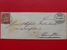 1868, erstklassiger SIEGEL-BRIEF von BERN nach RHEINFELDEN