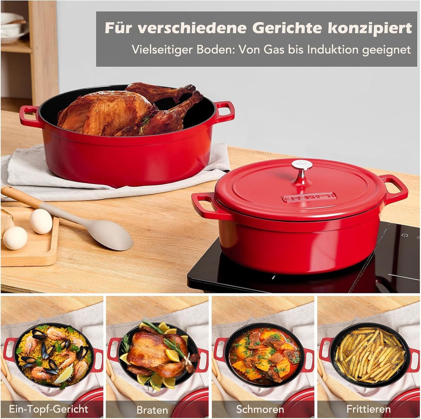 Töpfe: Aluguss Topf 31cm, Bräter, Schmortopf, Kochtopf 6.3 Liter – Neu und originalverpackt aus Zürich von MueDes 3