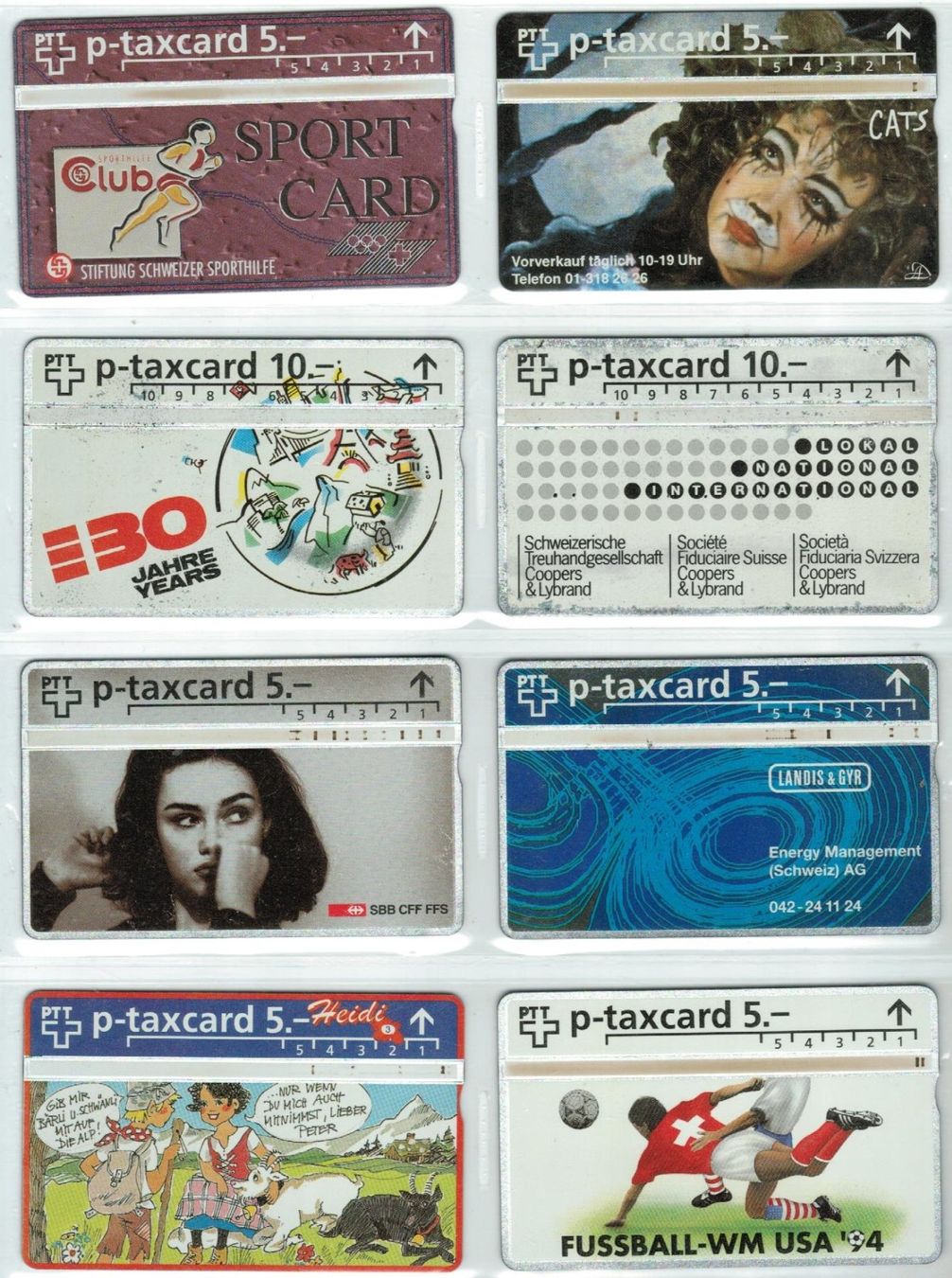 Cartes de téléphone: 8 Taxcards – D'occasion à Zürich par Tolima194